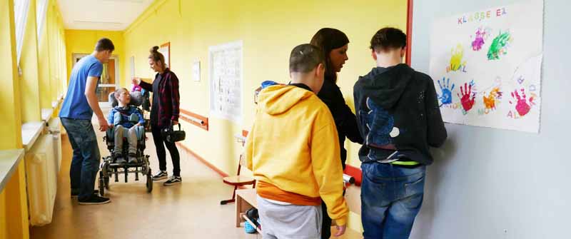 Schulsozialarbeit an der Charlotte-Pfeffer-Schule, Grundschule und Schule der Sekundarstufe I und II mit dem sonderpädagogischen Förderschwerpunkt "Geistige Entwicklung", Berlin Mitte Schüler*innengruppe
